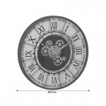 Ρολόι τοίχου Jellar pakoworld μπρονζέ μέταλλο Φ57x7εκ c478844