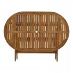 Τραπεζαρία Joter Falov pakoworld σετ 7τεμ φυσικό μασίφ ξύλο ακακίας 130x80x72εκ c478934