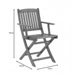 Τραπεζαρία Recofly Falov pakoworld σετ 5τεμ φυσικό μασίφ ξύλο ακακίας 130x80x72εκ c478936