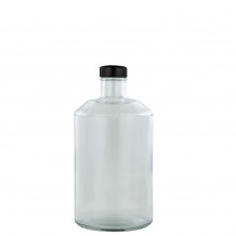 Φιάλη γυάλινη CHIARA 1000ml διάφανη φ11 5x20 5cm με μαύρο καπάκι Σετ 12 c478957 Φιάλη γυάλινη CHIARA 1000ml διάφανη φ11 5x20 5cm με μαύρο καπάκι Σετ 12 c478957