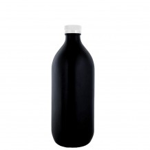 Φιάλη γυάλινη QUADRA 1000ml μαύρη φ9 3x24 9cm με άσπρο καπάκι Σετ 28 c478964 Φιάλη γυάλινη QUADRA 1000ml μαύρη φ9 3x24 9cm με άσπρο καπάκι Σετ 28 c478964
