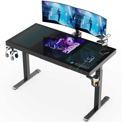 Gaming Γραφείο Eureka Ergonomic ERK GD I55 B 140x70x76 5cm c478965 