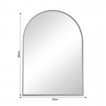 Καθρέπτης Mirrory Inart μαύρο αλουμίνιο 50x2 5x80εκ c479043