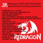 Gaming πληκτρολόγιο Redragon Ratri K595 RGB c479081