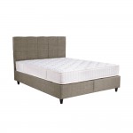 DEAL SET ΚΡΕΒΑΤΙ ΜΕ ΑΠΟΘΗΚ ΧΩΡΟ ΚΑΙ ΣΤΡΩΜΑ BEIGE 160x200cm 14-753 210x162xH120cm c479169