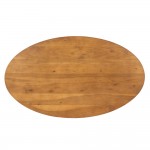 OVO COFFEE TABLE ΦΥΣΙΚΟ ΜΑΥΡΟ 121x71xH44cm c479181