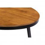 OVO COFFEE TABLE ΦΥΣΙΚΟ ΜΑΥΡΟ 121x71xH44cm c479181