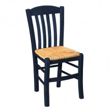 CASA Καρέκλα Οξιά Βαφή Εμποτισμού Ανιλίνη Μπλε Κάθισμα Ψάθα c479189