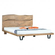 ROYAL Κρεβάτι Διπλό για Στρώμα 150x200cm Μέταλλο Βαφή Μαύρο Ξύλο Ακακία Φυσικό c479254 ROYAL Κρεβάτι Διπλό για Στρώμα 150x200cm Μέταλλο Βαφή Μαύρο Ξύλο Ακακία Φυσικό c479254
