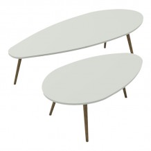 Τραπέζι σαλονιού Davrane pakoworld λευκό φυσικό μελαμίνης 116x46x6εκ c479306