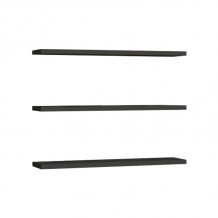 Ραφιέρα τοίχου Edna pakoworld σετ 3τεμ μελαμίνη σε ανθρακί απόχρωση 60x14 5x1 8εκ c479341