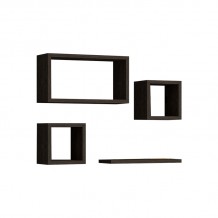 Ραφιέρα Babine pakoworld μελαμίνη σε ανθρακί απόχρωση 84x15x44εκ c479345