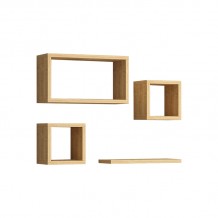 Ραφιέρα Babine pakoworld μελαμίνη σε oak απόχρωση 84x15x44εκ c479351