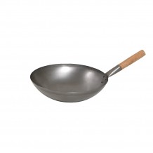 WOK σιδερένιο 35cm με ξύλινη λαβή πάχος 1mm Matfer c479366 WOK σιδερένιο 35cm με ξύλινη λαβή πάχος 1mm Matfer c479366