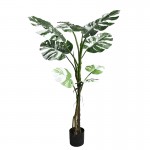 Διακοσμητικό φυτό σε γλάστρα Monstera II Inart πράσινο pp Υ132εκ c479414