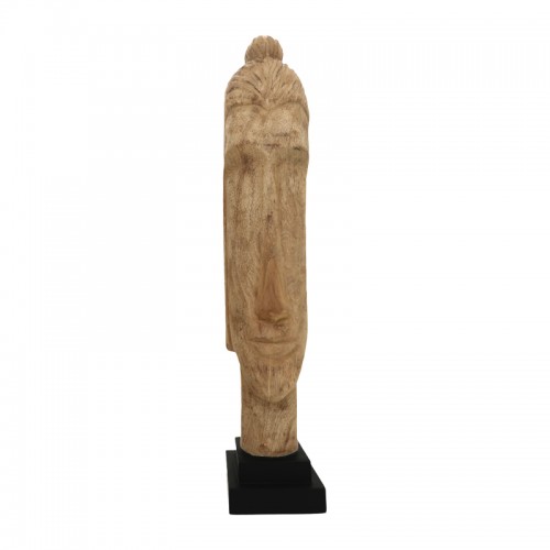 Προτομή βούδας Dran Inart φυσικό μάνγκο ξύλο 12x12x63 5εκ c479541