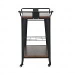 RELIX Trolley Bar-Pro Μέταλλο Βαφή Μαύρο MDF Απόχρωση Καρυδί c479607