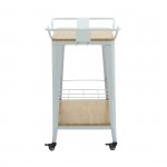 RELIX Trolley Bar-Pro Μέταλλο Βαφή Άσπρο MDF Απόχρωση Φυσικό c479610