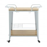 RELIX Trolley Bar-Pro Μέταλλο Βαφή Άσπρο MDF Απόχρωση Φυσικό c479610