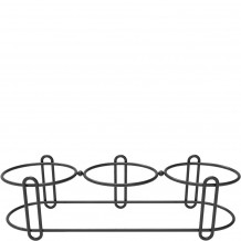 SQUILLO ΜΕΤΑΛΛΙΚΟ BUFFET RISER ΓΙΑ 3 ΣΤΟΙΒΑΖΟΜΕΝΑ ΜΠΩΛ 3XΦD14X10H ΜΑΥΡΟ ΜΑΤ c479680