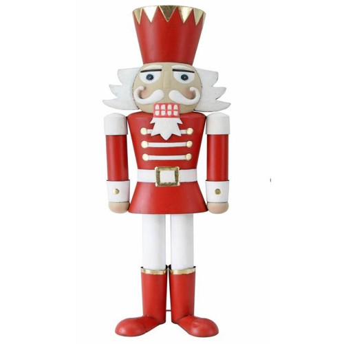 XMAS NUTCRACKER A ΚΑΡΥΟΘΡΑΥΣΤΗΣ ΜΕΤΑΛΛΟ ΚΟΚΚΙΝΟ ΛΕΥΚΟ 49x35xH150cm c479748