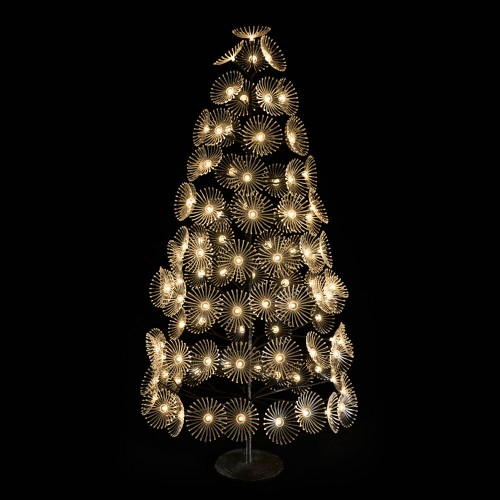 XMAS GLOW FLOWER 210 LED ΔΕΝΤΡΟ ΘΕΡΜΟ ΦΩΣ COPPER PVC H210cm c479887