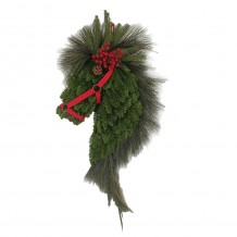 XMAS HORSE HEAD 86 A DECO ΠΡΑΣΙΝΟ ΚΟΚΚΙΝΟ 45x3xH86cm c479960