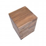 Βοηθητικό τραπέζι Werzy Inart φυσικό μασίφ ξύλο teak 35x35x49εκ c480126