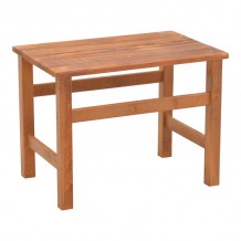 Τραπεζάκι παραλίας Summrine pakoworld μασίφ ξύλο οξιάς σε καρυδί χρώμα 60x40x45εκ c480194