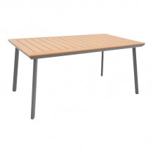 Τραπέζι Griffith pakoworld μαύρο αλουμίνιο και plywood σε φυσική απόχρωση 160x80x74εκ c480341 Τραπέζι Griffith pakoworld μαύρο αλουμίνιο και plywood σε φυσική απόχρωση 160x80x74εκ c480341