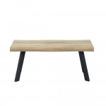 BRICK-URBAN COFFEE TABLE ΦΥΣΙΚΟ ΜΑΥΡΟ 110x60xH45cm c480365