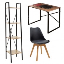 Φοιτητικό πακέτο επίπλων γραφείου Zayin-Ramon-Gaston I pakoworld σετ 3 τμχ c480448