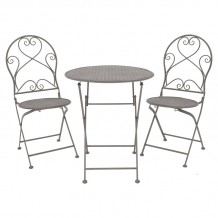 Τραπεζαρία Walen pakoworld σετ 3τεμ μέταλλο σε μπρονζέ απόχρωση c480638