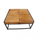 COMBO COFFEE TABLE ΚΑΡΥΔΙ ΜΑΥΡΟ 84x80xH42cm c480801