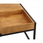 COMBO COFFEE TABLE ΚΑΡΥΔΙ ΜΑΥΡΟ 84x80xH42cm c480801