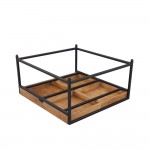 COMBO COFFEE TABLE ΚΑΡΥΔΙ ΜΑΥΡΟ 84x80xH42cm c480801