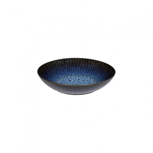 Μπωλ Stoneware φ22xΥ4 5cm Σειρά Selene μαύρο μπλε με reactive γυάλωμα InSitu - Σετ 6 c481062