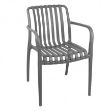 Πολυθρόνα Karmen pakoworld pp σε ανθρακί απόχρωση 58 5x54x80εκ c481132