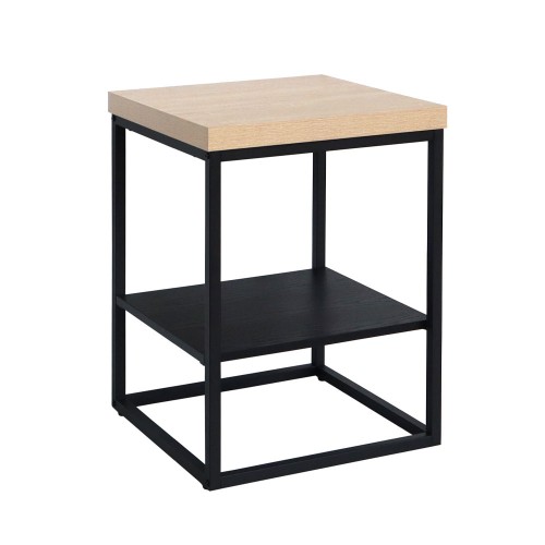 ALE SIDE TABLE SONOMA ΜΑΥΡΟ OAK ΜΑΥΡΟ 45x45xH60cm c481227