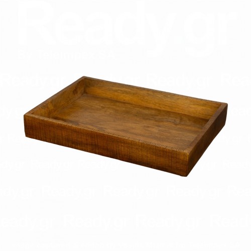 Ξύλινο κουτί Buffet 35x25xΥ5cm Mango σε φυσική απόχρωση c481549