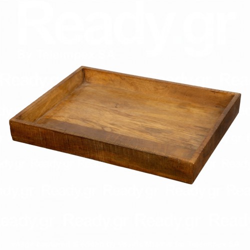 Ξύλινο κουτί Buffet 40x30xΥ5cm Mango σε φυσική απόχρωση c481550