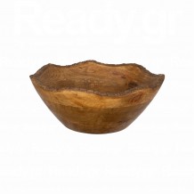 Ξύλινο κυμματιστό μπωλ φ30xΥ10 6cm Mango σε φυσική απόχρωση με σχέδιο καμμένου μαύρου c481588 Ξύλινο κυμματιστό μπωλ φ30xΥ10 6cm Mango σε φυσική απόχρωση με σχέδιο καμμένου μαύρου c481588