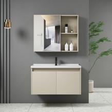 IDEA-1 Set Έπιπλο Κρεμαστό Μπάνιου Cream Καθρέπτης Πάγκος με Νιπτήρα και Μπαταρία c481597 IDEA-1 Set Έπιπλο Κρεμαστό Μπάνιου Cream Καθρέπτης Πάγκος με Νιπτήρα και Μπαταρία c481597