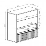 Συρταριέρα Bruse pakoworld μελαμίνη σε sonoma-oak απόχρωση 96 7x40 5x92 9εκ c481626