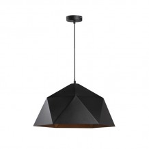 Φωτιστικό οροφής Hazmi pakoworld μαύρο-χρυσό μέταλλο Φ38x120εκ c481729