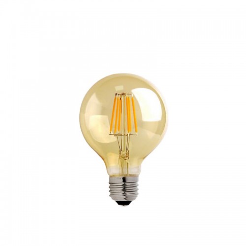 Λαμπτήρας LED G80 Bulb pakoworld 4W E27 3000K 200-220V amber c481786