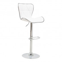 Σκαμπό μπαρ Jorine pakoworld πτυσσόμενο λευκό pu- βάση χρωμίου 53x44x114εκ σετ 2 τμχ c481851