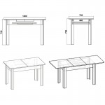 Τραπέζι Quiin pakoworld επεκτεινόμενο sonoma 120-174x70x73 5εκ c481889