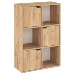 Βιβλιοθήκη Bookel pakoworld μελαμίνης σε oak απόχρωση 59 5x27 5x89εκ c481904