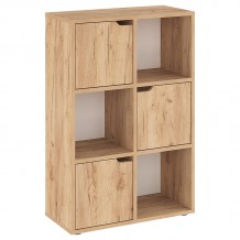 Βιβλιοθήκη Bookel pakoworld μελαμίνης σε oak απόχρωση 59 5x27 5x89εκ c481904